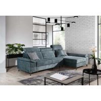 UNIMEBEL - LAZARO Narożnik z funkcją spania i pojemnikiem