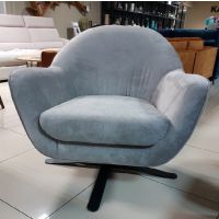 Bydgoskie Meble - EVORA Fotel | Z podstawą obrotową czarną | DOSTĘPNY OD RĘKI