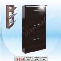 Art. Decoration - 157A Szafka na buty z wstawką aluminiową