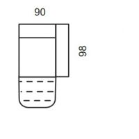 Bydgoskie Meble - ALEXANDRIA Segm.1,5 RF P (ele) + AKU z funkcją relax elektryczną i akumulatorem prawy