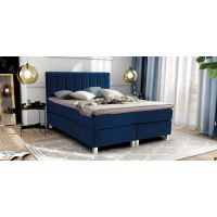 PMW - DINA Łóżko kontynentalne z pojemnikiem | 140x200 | Wysokość zagłówka 120 cm | Materac Komfort | Topper HR