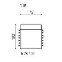 Sofalive - NAPO FOTEL MODUŁOWY BEZ BOKÓW - 1M / 75 /