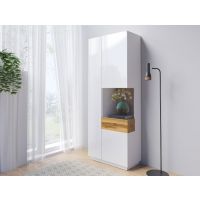 HELVETIA MEBLE WIERUSZÓW - SILKE TYP 13 Witryna 2 drzwi (1x szkło) prawa