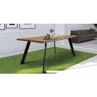 ORTUS - ROMANO Dąb Stół rozkładany | Krawędź naturalna | Grubość blatu 4 cm | Lakier