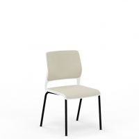 NOWY STYL - XILIUM Krzesło Konferencyjne FRAME CHAIR 4L UPH WHITE | na 4 nogach | Oparcie - Tapicerowane