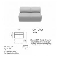 Meblomak - ORTONA El. 2,5-os. 2,5R rozkładany