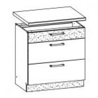 LIVEO - MODENA Szafka MD28/D80S3 | Dolna 80 | 3 szuflady | Bez blatu