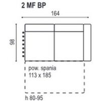 Sofalive - COCO SOFA 2MF(67)BP Z PRAWYM BOKIEM I FUNKCJĄ