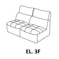 Bydgoskie Meble - DAVOS El.3 F | element wewnętrzny z funkcją spania | stelaż włoski