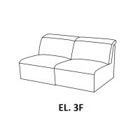 Bydgoskie Meble - MONACO EL 3F | Sofa z funkcją spania | bez boków | stelaż włoski