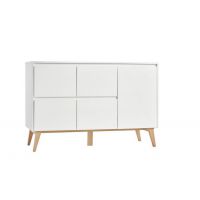 PINIO - SWING Komoda 4-szuflady + 1 drzwi | Biały
