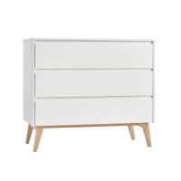 PINIO - SWING Komoda 3 szufladowa | Biały