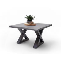 MC AKCENT - CARTAGENA Stolik 75x75x45 | Noga krzyżak antracyt mat | Akacja szary piaskowany | 58026XAG