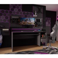 Forte - AYO Biurko gamingowe 160 cm z oświetleniem RGB