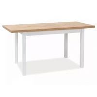 SIGNAL - ADAM Stoł rozkładany 120-160x68 cm | Dąb Lancelot | Biały mat | z PL