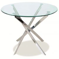 SIGNAL - AGIS Stół | Stelaż metal chromowany