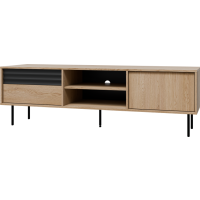 Restol - ARDILA Szafka RTV ARD-TV180 | Dąb Cremona | Czarny mat