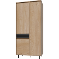 Restol - ARDILA Szafa ARD-SZ90 | Dąb Cremona | Czarny mat