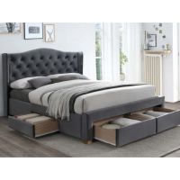 SIGNAL - ASPEN II Velvet Łóżko 160x200 | Szary Bluvel 14