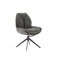 MC AKCENT - ASSENTO B Krzesło | Tkanina antracyt | Stelaż lakier czarny mat | Obrót siedziska | ASBS62AN | ASGE14SM