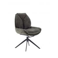 MC AKCENT - ASSENTO B Krzesło | Tkanina oliwka | Stelaż lakier czarny mat | Obrót siedziska | ASBS62OL | ASGE14SM