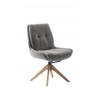 MC AKCENT - ASSENTO C Krzesło | Tkanian antracyt | Stelaż dąb lity lakier | Obrót siedziska | ASCS62AN | ASGE24HL
