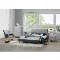 MJW CONCEPT - Łóżko Tapicerowane B005 ze stelażem 160x200 PROMOCJA | DOSTĘPNE OD RĘKI