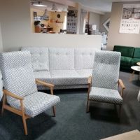 UNIMEBEL - BONDI ZESTAW WYPOCZYNKOWY Wersalka + 2 Fotele | Tkanina Gr.B ANTORNO ANCIENT SCROLL 12 | DOSTĘPNY OD RĘKI