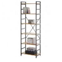 MC AKCENT - BRANCA Regał | Laminat Dąb Dziki | Metal lakier proszkowy czarny | 40272ES5