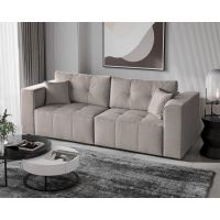 Mars Meble - BAHAMA Kanapa - mini narożnik z funkcją spania i pojemnikiem | VELO 624 - CAPPUCCINO PROMOCJA | DOSTĘPNA OD RĘKI