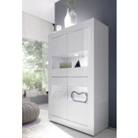 MC AKCENT - BASIC Witryna 209015-06 | Szeroka | 4 drzwi | Biały połysk