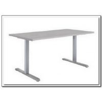 AMS Meble Biurowe - AGAT B Biurko BA2B | Na Stelażu Metalowym | 140x70 cm | 1-osobowe | Wolnostojące | Prowadzenie kabli pionowe