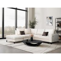 Mars Meble - BRANDO L z PUFĄ Narożnik z funkcją spania i pojemnikiem