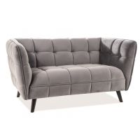 SIGNAL - CASTELLO 2 Velvet Sofa | Tkanina | Szary Bluvel 14 | Nogi wenge | z PL