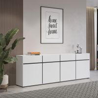 HELVETIA MEBLE WIERUSZÓW - CROSS Komoda 249WMY25 | biały / biały-czarny