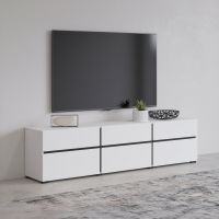 HELVETIA MEBLE WIERUSZÓW - CROSS Komoda TV 249WMY41 | biały / biały-czarny