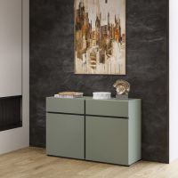 HELVETIA MEBLE WIERUSZÓW - CROSS Komoda 24GWMY45 | zielony / zielony-czarny