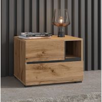 HELVETIA MEBLE WIERUSZÓW - CROSS S Szafka nocna | Dąb wotan | 24N6MY22