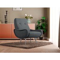 Mars Meble - CALI Fotel Ciemny Szary | Tkanina Matt Velvet 97 | PROMOCJA | DOSTĘPNE OD RĘKI