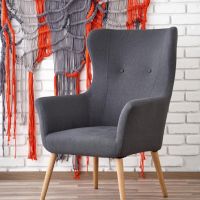 HALMAR - COTTO Fotel | Ciemny popiel | DOSTĘPNY OD RĘKI