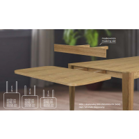 ORTUS - PAOLO Dostawka Jesion | do stołu nierozkałanego | Blat lite drewno