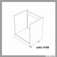 KAM - KAMMONO Szafka DP | MN 45-60 | Dolna do płyty grzewczej i piekarnika | Front frezowany
