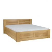 Drewmax - ŁÓŻKO DREWNIANE Bukowe | z pojemnikiem | LK112 BOX | 160x200