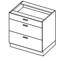 LAYMAN - ELIN Szafka DS8/3 | Dolna 80 | 3 szuflady (starmotion)