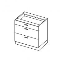 LAYMAN - LORA DS 8/3 Szafka dolna 80 3 szuflady (starmotion)