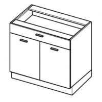 LAYMAN - BLANKA Szafka DS 9/1 kuchenna 90 cm dolna z jedną szufladą (starmotion)
