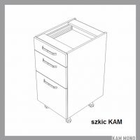 KAM - KAMMONO Szafka DS.../3 | MN 30-50 | Dolna | 3 szuflady | Front frezowany