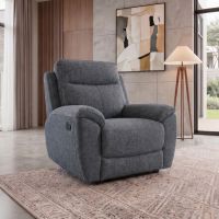 Mars Meble - DONNA Fotel z manualną funkcją relax | Tkanina Dark Grey - Brego | PROMOCJA