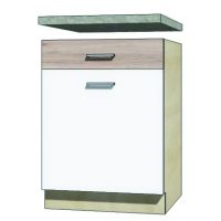 FADOME - ECONO Szafka ECO-5D Kuchenna | 60 cm | Dolna | Korpus sonoma | Okucia Basic