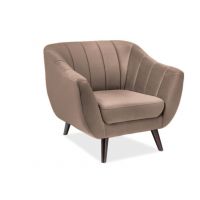 SIGNAL - ELITE 1 Velvet Fotel | Tkanina | Ciemny Beż Bluvel 40 | Nogi wenge | z MR